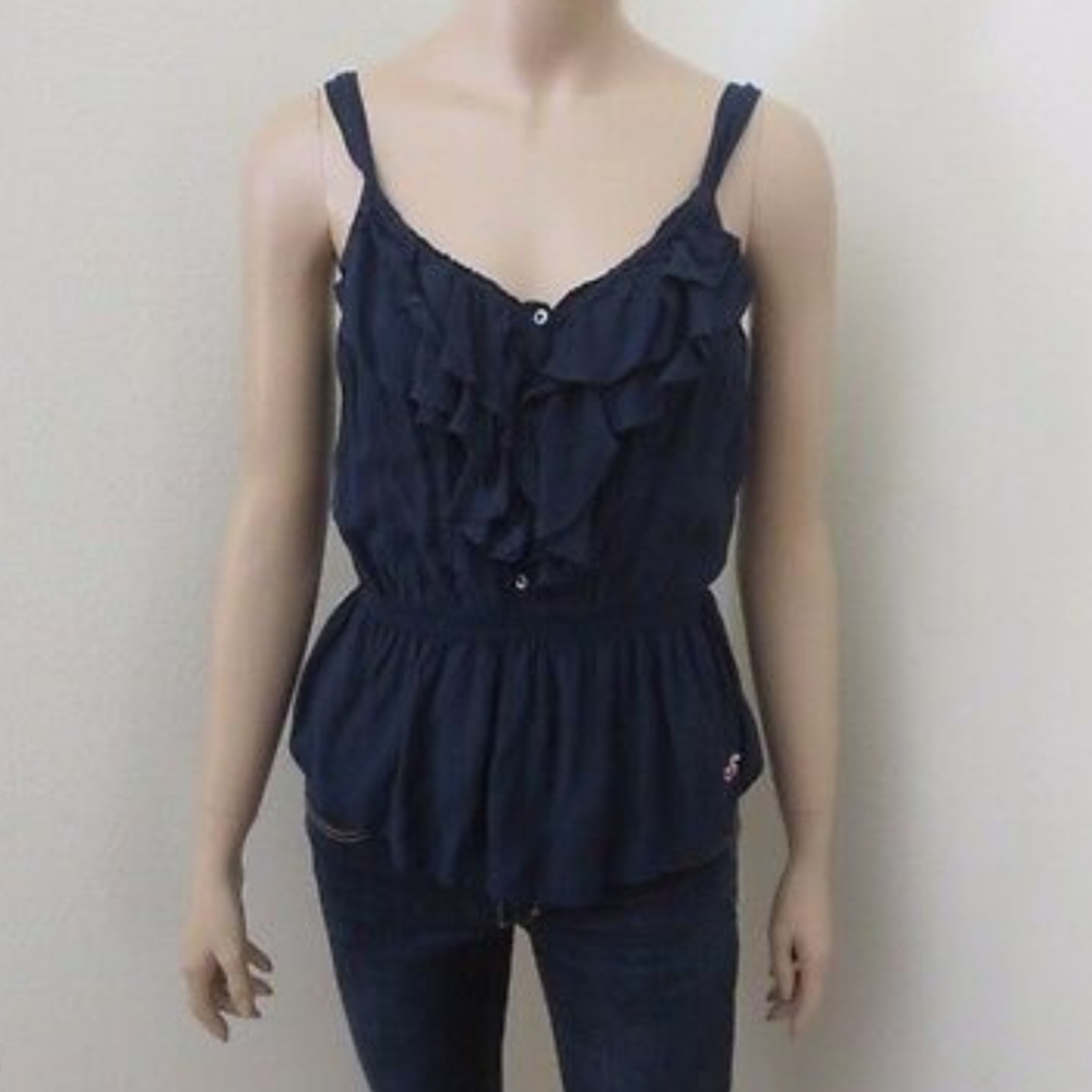 Hollister Navy Ruffles Babydoll Camisole